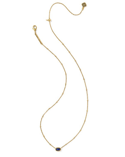 Kendra Scott Mini Elisa Satellite Short Necklace in Vintage Gold Blue Lapis