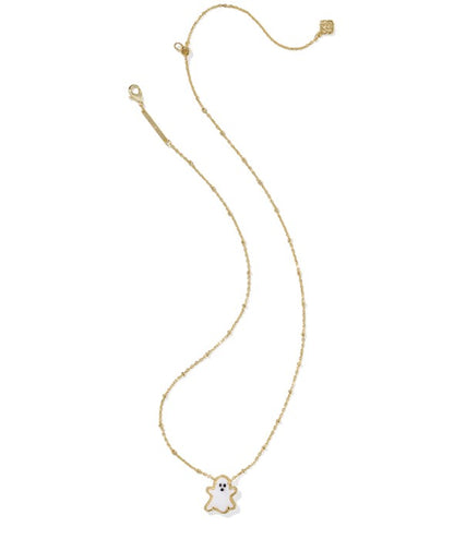 Kendra Scott Ghost Short Necklace in Gold White Mother Of Pearl