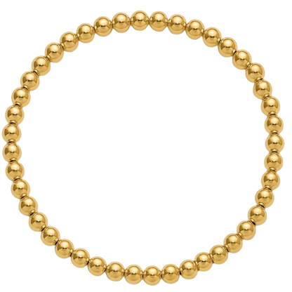 Gold Filled 6.5" 4mm Beaded Stretch Bracelet