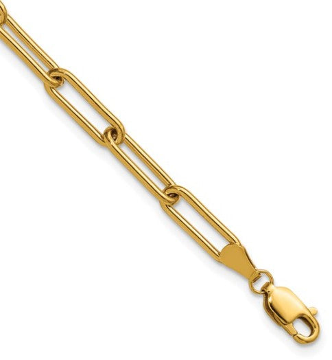 14K Gold Filled 4.10mm Paperclip Link Bracelet - 6.5"