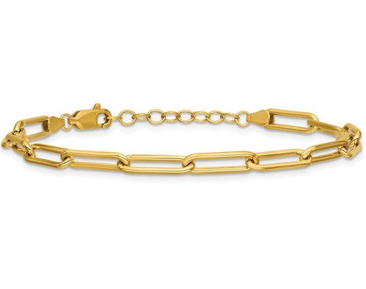 14K Gold Filled 4.10mm Paperclip Link Bracelet - 6.5"