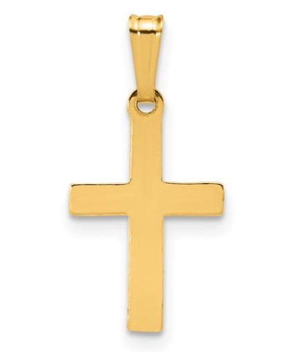 14K Gold Filled 10x16mm Flat Cross Pendant