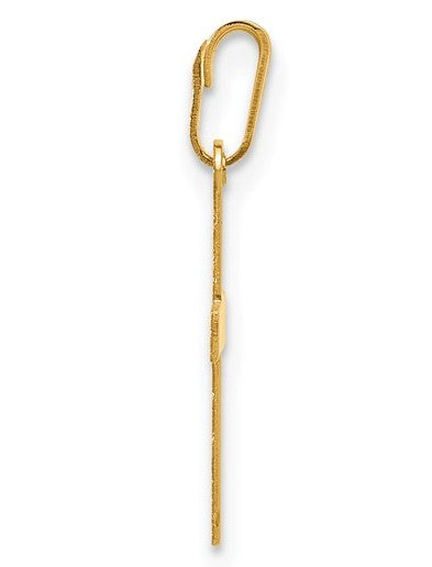 14K Gold Filled 10x16mm Flat Cross Pendant