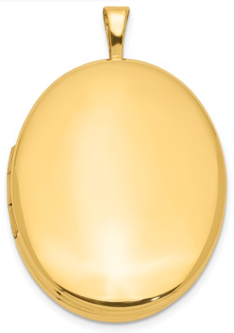 QLS112 14K Yellow Gold Filled 26MM Oval Locket