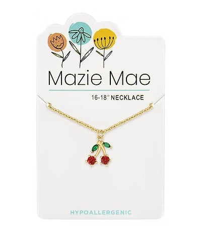Mazie Mae Gold Cherry Necklace