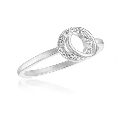 Stacks Interlocking Circle Silver Ring