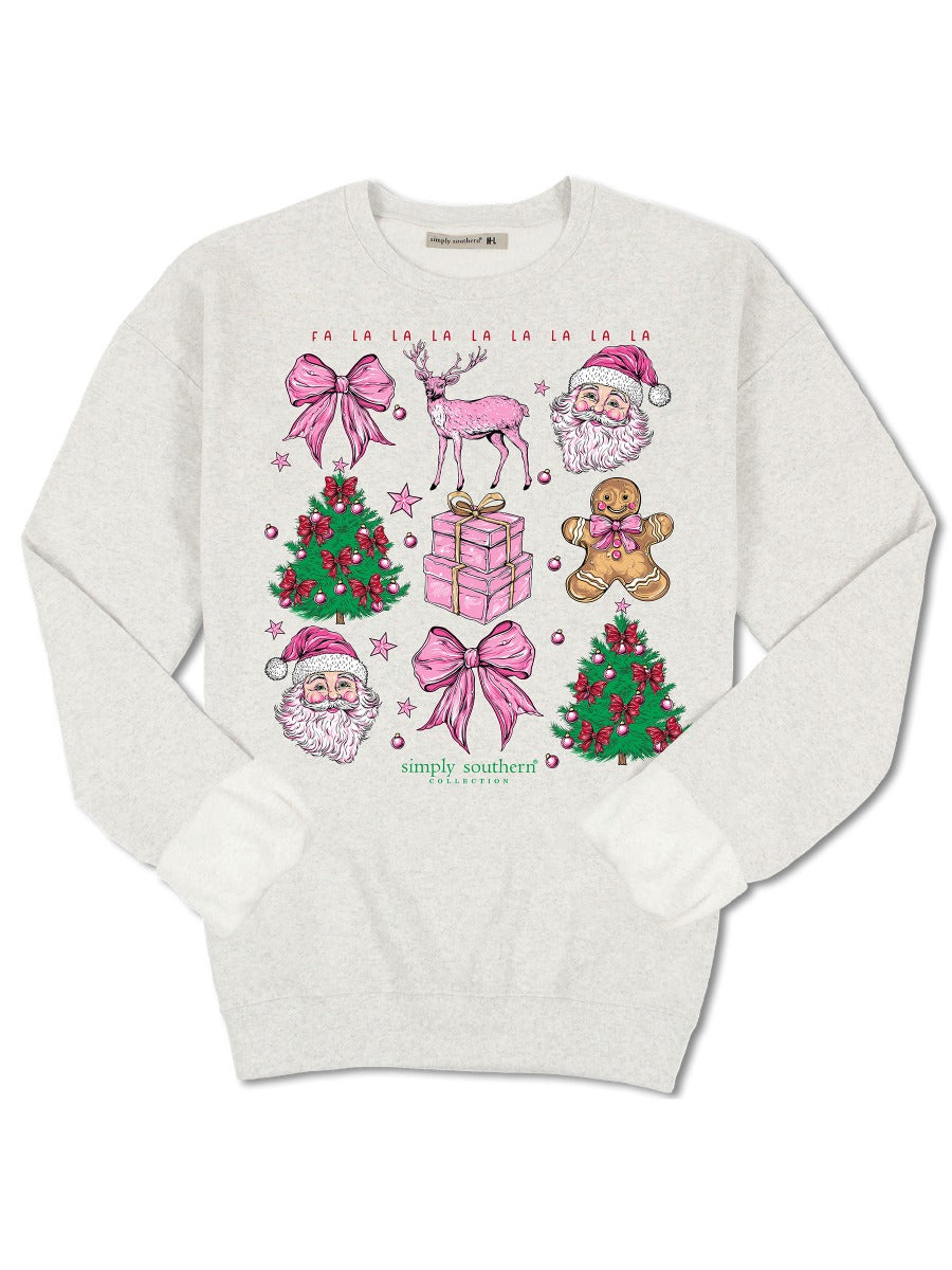 Youth Simply Southern Trees Crewneck in Flurry