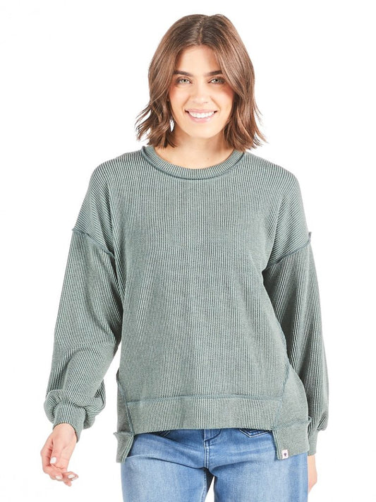 Simply Southern Amber Knit Top in Jade