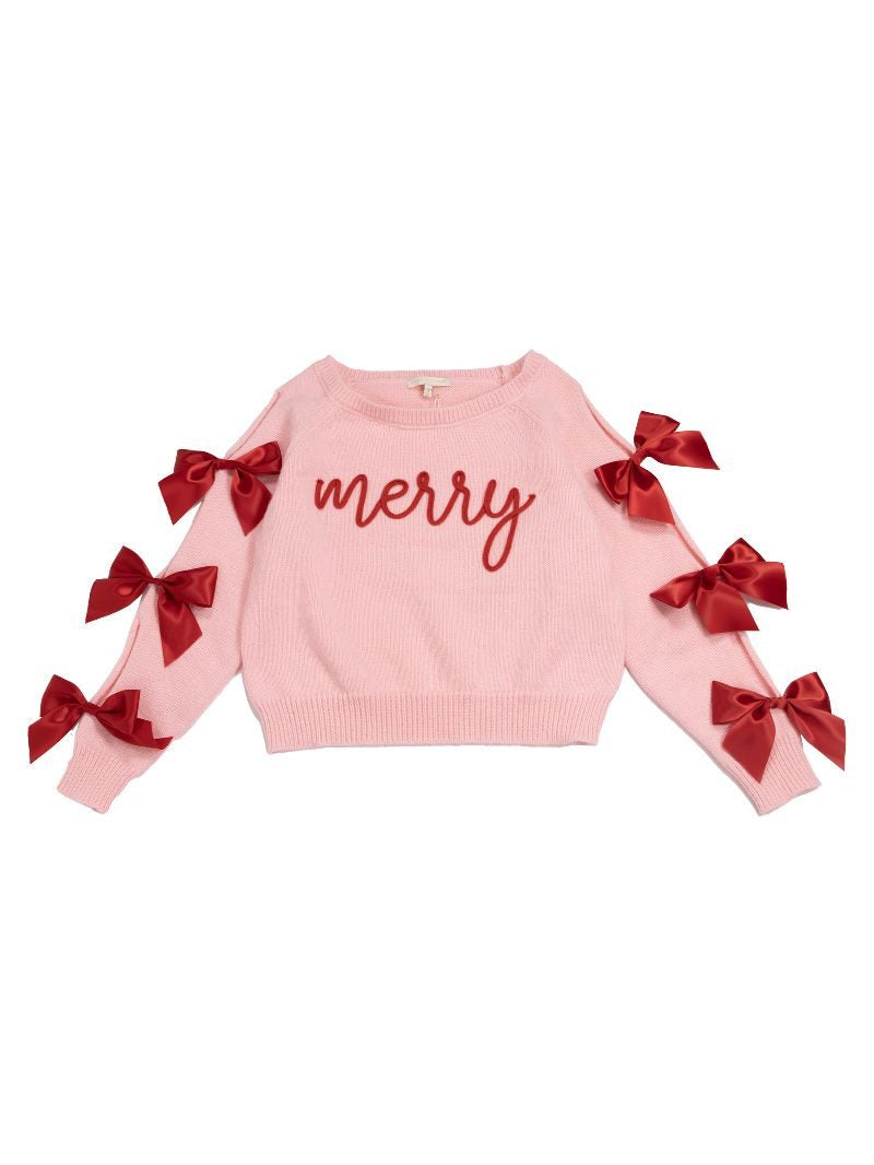 Simply Southern Merry Eyva Sweater in Pink