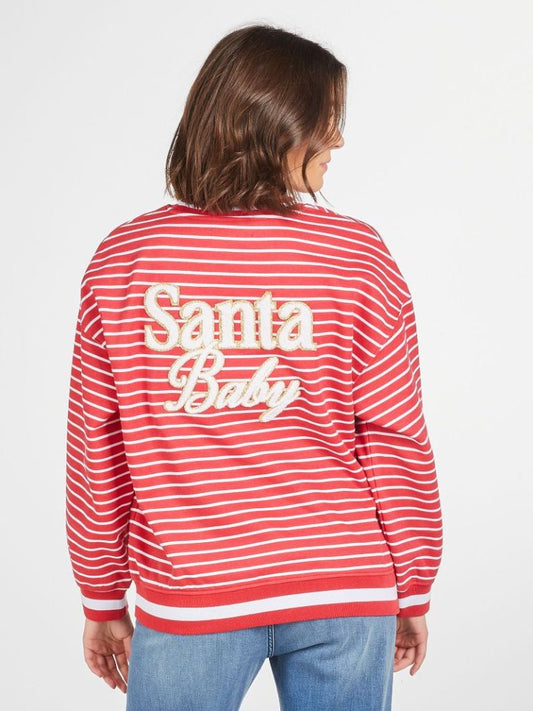 Simply Southern Holiday Varsity Crewneck - Santa