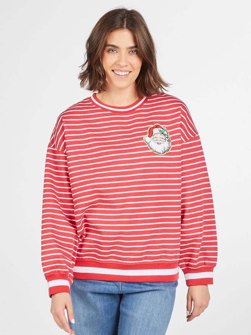 Simply Southern Holiday Varsity Crewneck - Santa