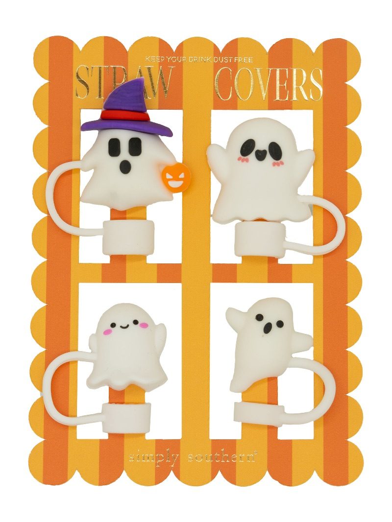 Simply Southern Fall Straw Covers - Ghost