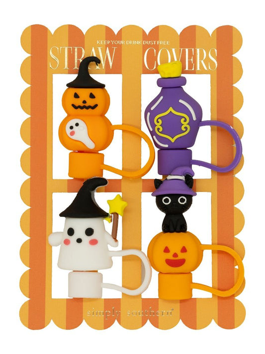 Simply Southern Fall Straw Covers - Pumpkin