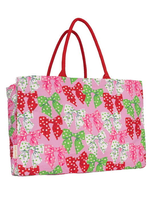 Simply Southern Holiday Tote Bag - Dots