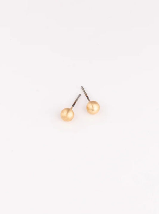 Michelle McDowell Grenada Small Earrings in Brushed Gold