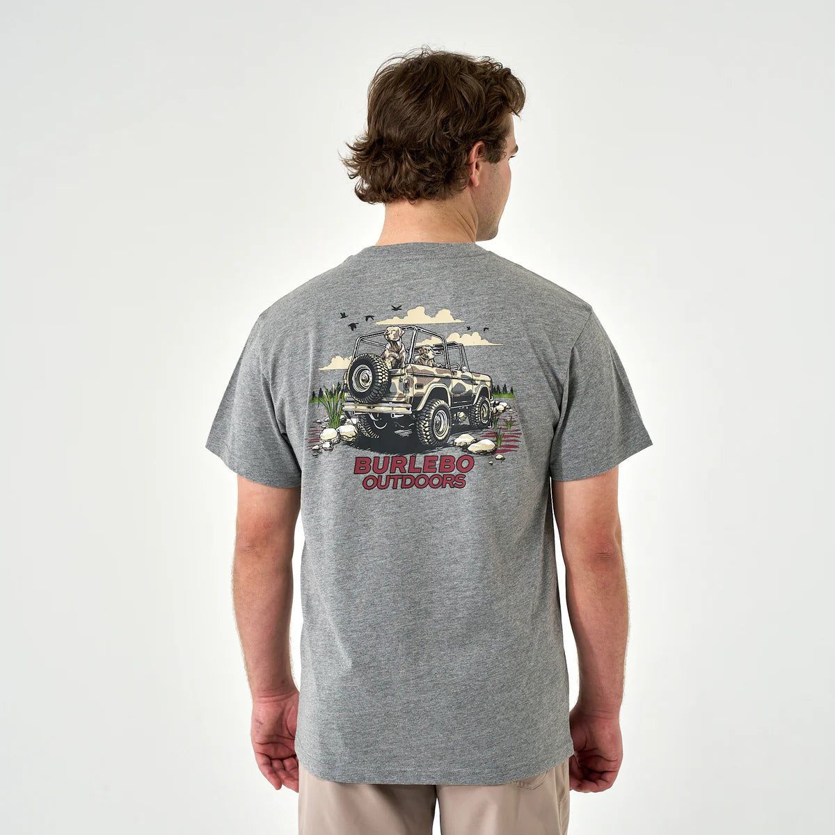 Burlebo Short Sleeve Tee - Off Road Bronco - Dark Heather Greay