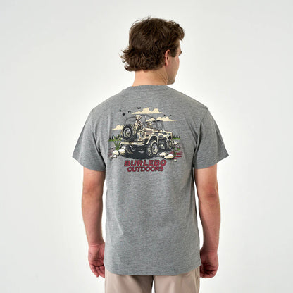 Burlebo Short Sleeve Tee - Off Road Bronco - Dark Heather Greay