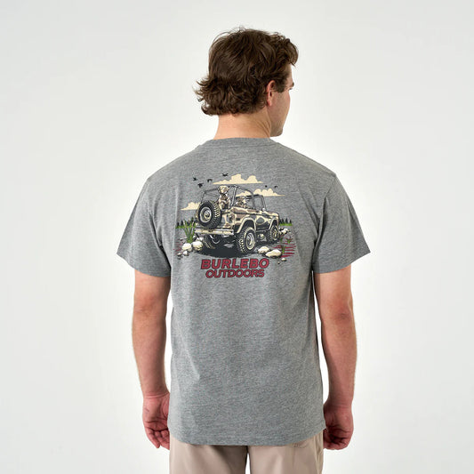 Burlebo Short Sleeve Tee - Off Road Bronco - Dark Heather Greay