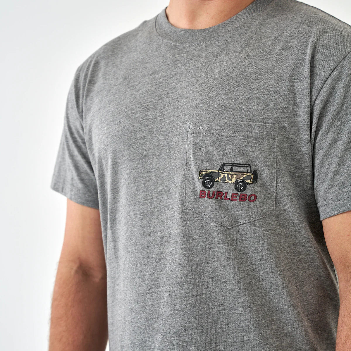 Burlebo Short Sleeve Tee - Off Road Bronco - Dark Heather Greay