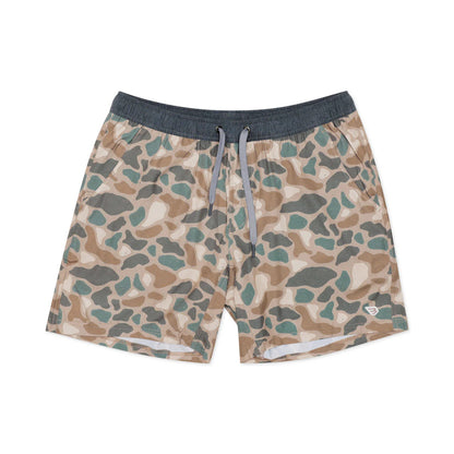 Burlebo Athletic Short - Pintail Camo - Grey Liner - 5.5" Inseam
