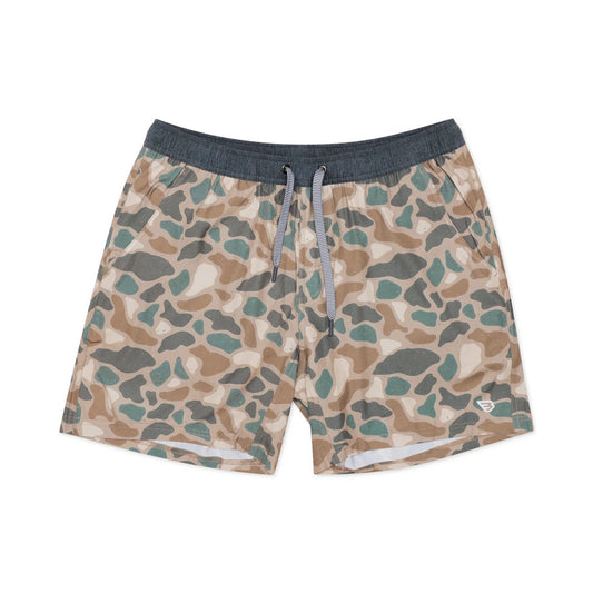Burlebo Athletic Short - Pintail Camo - Grey Liner - 7" Inseam