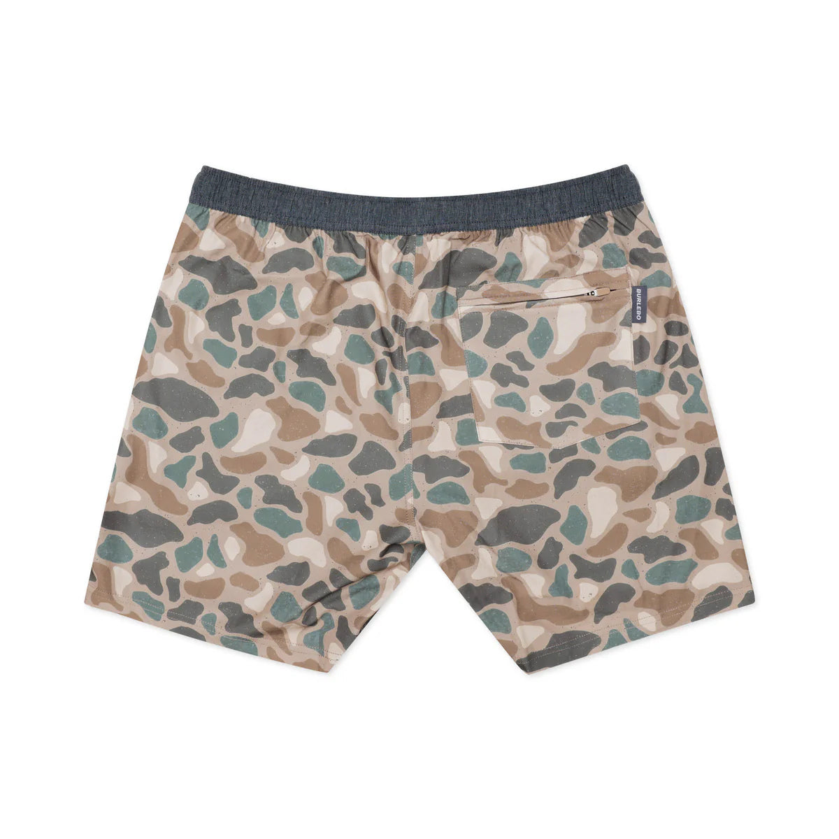 Burlebo Athletic Short - Pintail Camo - Grey Liner - 7" Inseam
