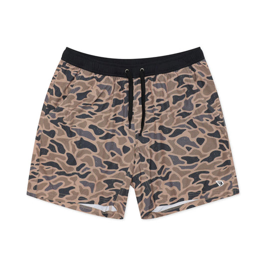 Burlebo Athletic Short - Gauge Camo - Black Liner - 5.5" Inseam