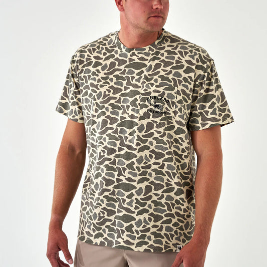Burlebo Short Sleeve Pocket Tee - Classic Deer Camo