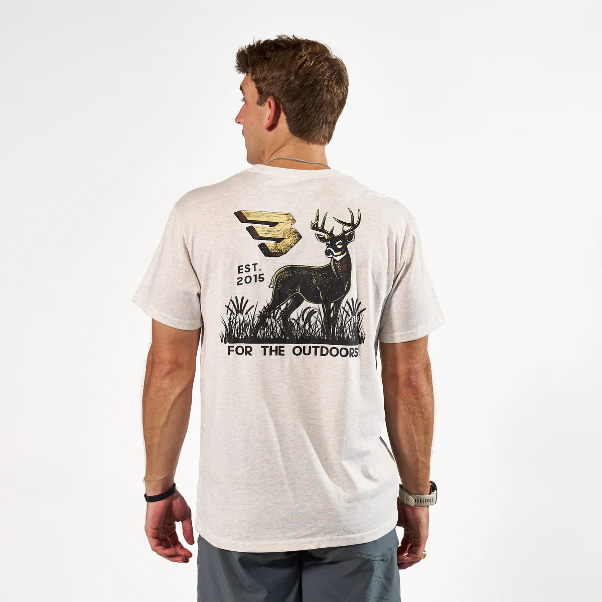 Burlebo Short Sleeve Tee - For The Outdoors - Oatmeal