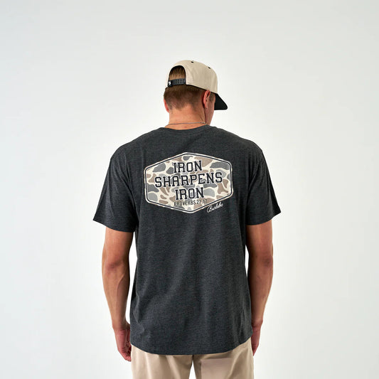 Burlebo Short Sleeve Tee - Iron Sharpens Iron - Heather Black