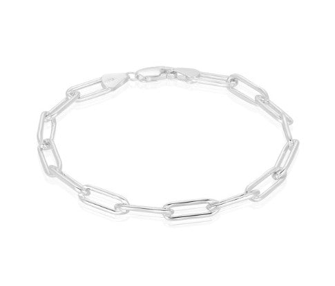 Southern Gates Sterling Silver Paper Clip Bracelet - 8"