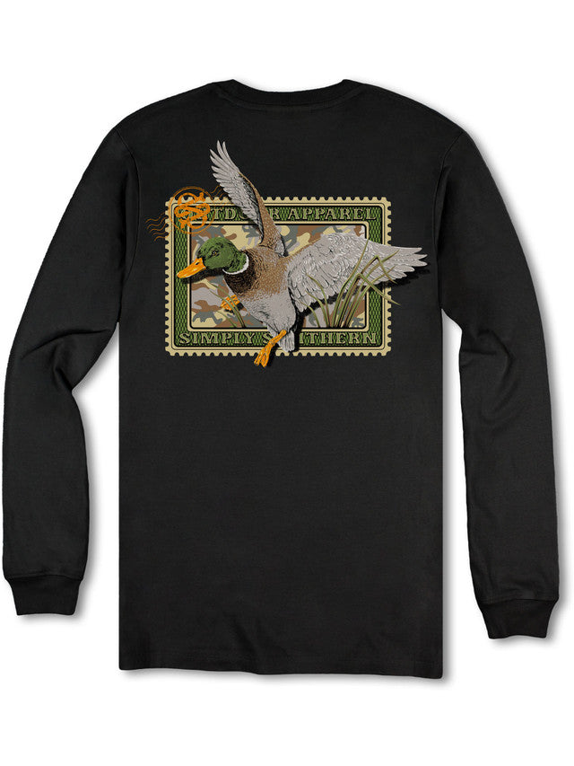 Men's Simply Southern Duck Stamp Long Sleeve T-Shirt