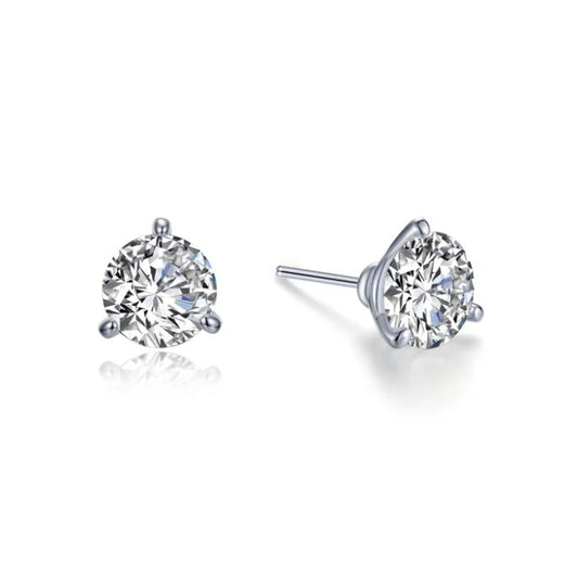 Lafonn 2CTW 3 Prong Martini Stud Earrings