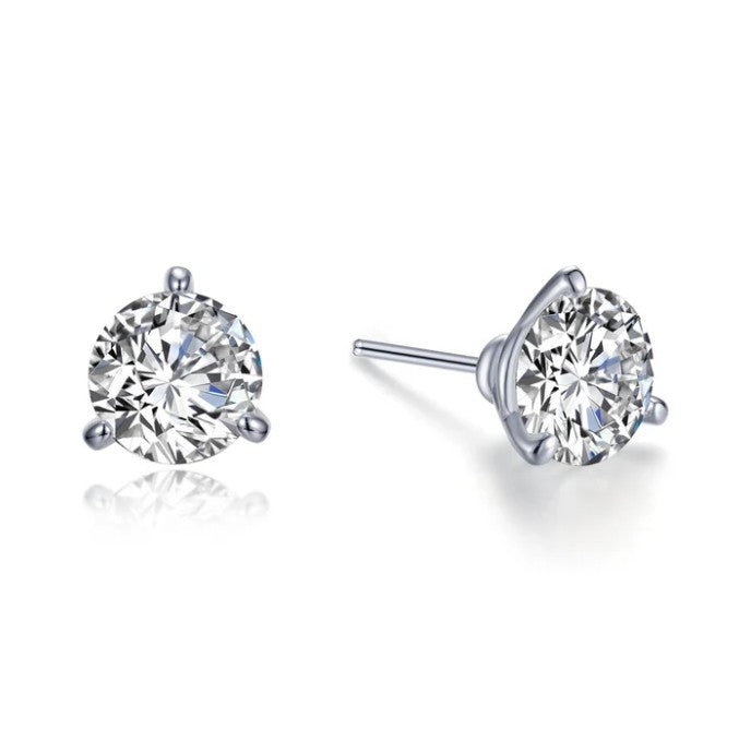 Lafonn 3CTW 3 Prong Martini Stud Earrings