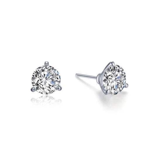 Lafonn 1.5CTW 3 Prong Martini Stud Earrings