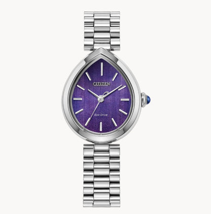 Citizen Ladies Eco Drive EM1200-55X Purple Face L Rainell Watch
