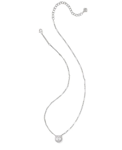 Kendra Scott Bella Short Necklace in Silver White Cubic Zirconia