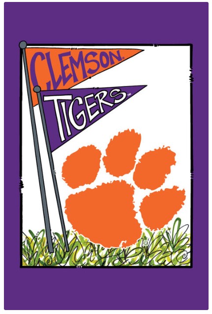 Clemson Mascot Garden Flag