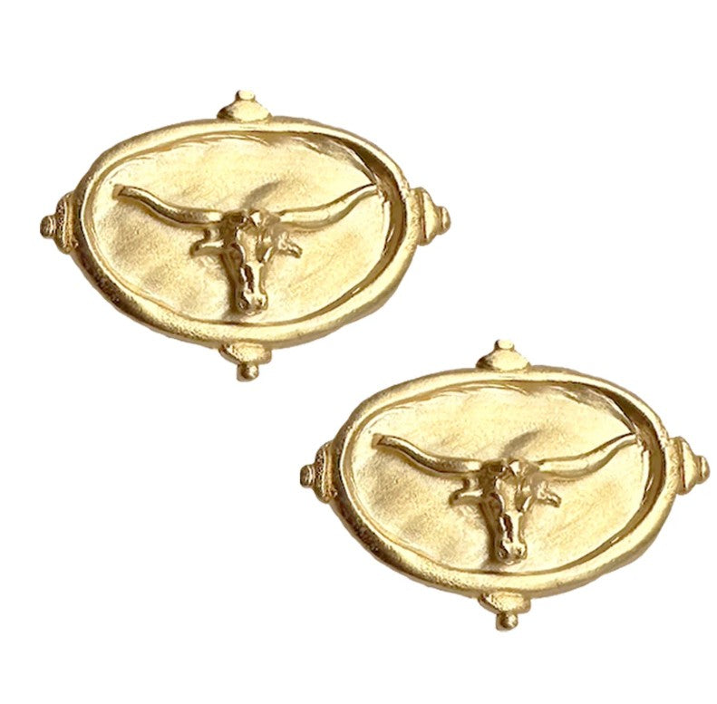 Susan Shaw Longhorn Intaglio Studs
