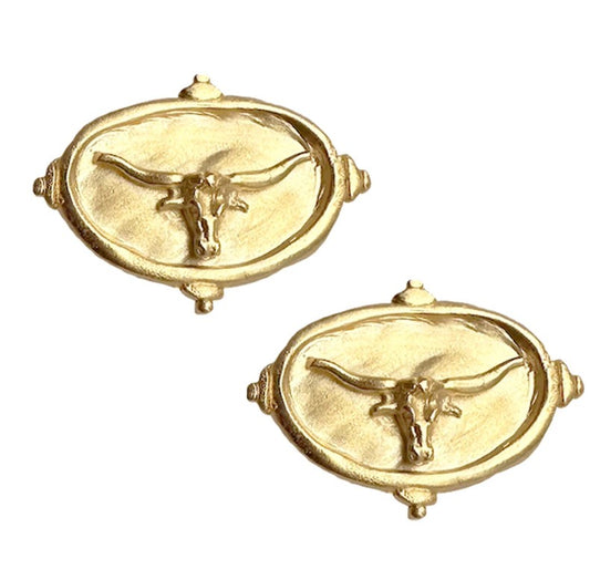 Susan Shaw Longhorn Intaglio Studs