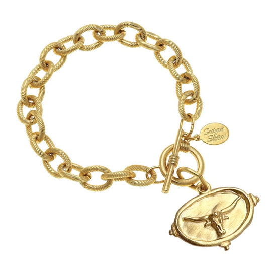 Susan Shaw Longhorn Intaglio Bracelet