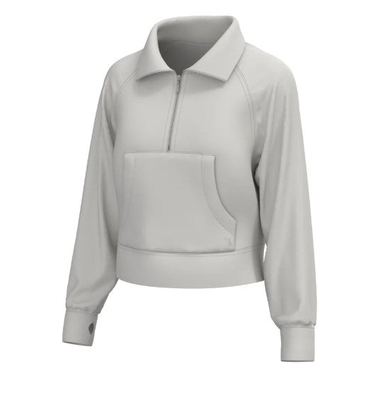 Local Girl Freelance Quarter Zip in Light Sand
