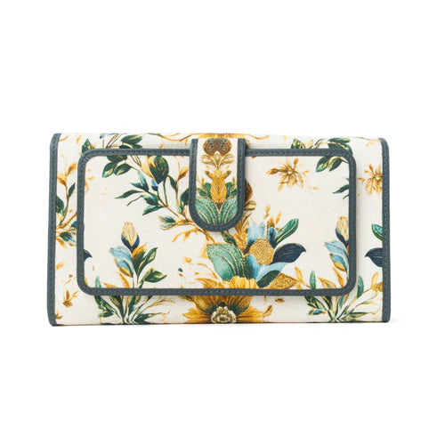 S-13262 Myra Autumn Grace Woven Wallet in Teal Bloom