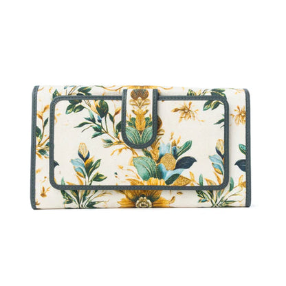S-13262 Myra Autumn Grace Woven Wallet in Teal Bloom