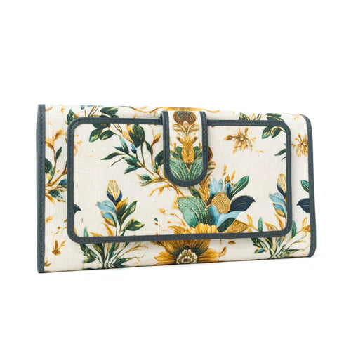 S-13262 Myra Autumn Grace Woven Wallet in Teal Bloom