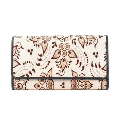 S-13263 Myra Vanilla Vine Woven Wallet in Sepia Bloom
