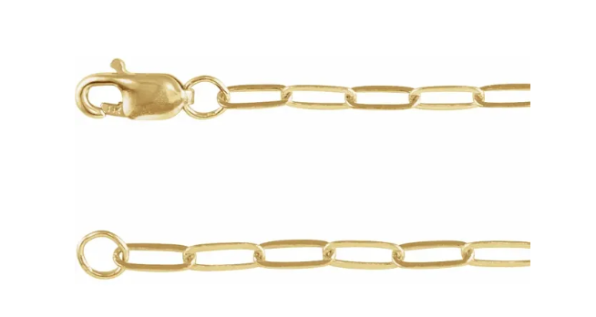 CH1099:708:P 14K Gold Filled Paperclip Chain