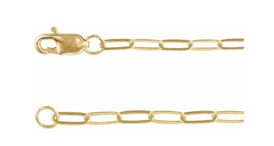 CH1099:708:P 14K Gold Filled Paperclip Chain