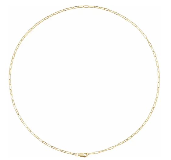 CH1099:708:P 14K Gold Filled Paperclip Chain
