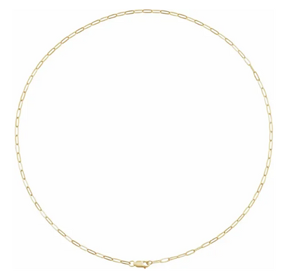 CH1099:708:P 14K Gold Filled Paperclip Chain